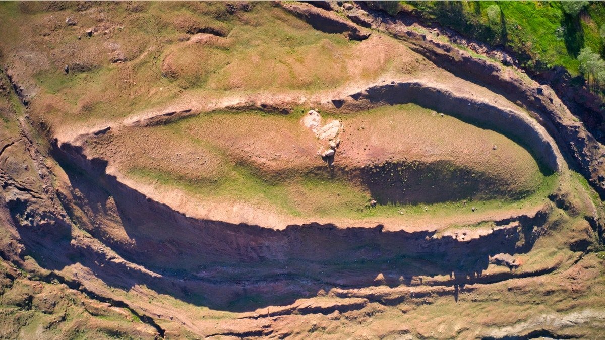 Scientists examining aerial close-up of Durupinar site in Turkey related to Noah's Ark hypothesis