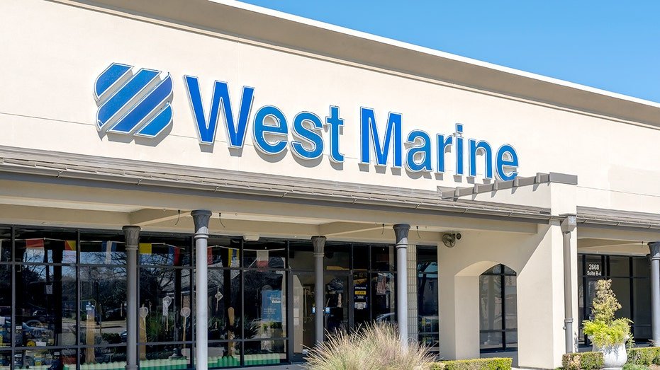 The outside of a West Marine store in Louisiana.