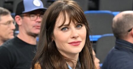 Zooey Deschanel’s Pastel Blue Kicks Will Inspire You to Upgrade From Boring White Sneakers