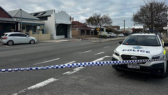 South Terrace, Fremantle, where a man in his 60s was found unresponsive.