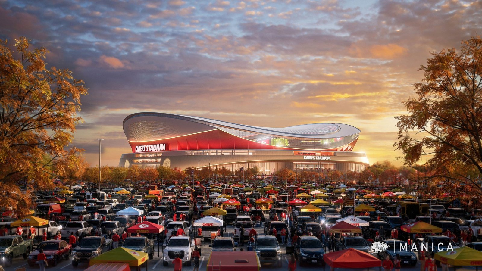 A rendering of the Chiefs' new stadium. (Photo courtesy of the Chiefs and MANICA.)