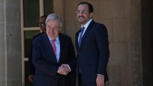 Guterres meets with both sides in push to re-unify Cyprus
