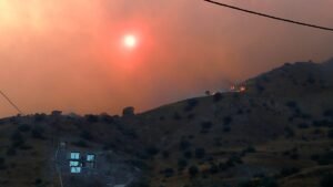Wildfires in Greece: blaze out of control in Rethymno, Crete Wildfires in Greece: blaze out of control in Rethymno, Crete