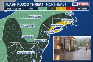 Dangerous flash flood threat escalates for nearly 60M across Northeast Dangerous flash flood threat escalates for nearly 60M across Northeast