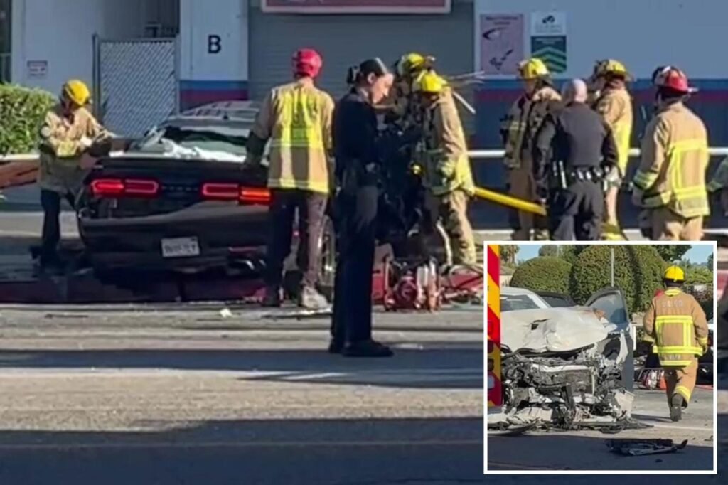 Horrific four-car crash kills one, leaves multiple injured in Los Angeles Horrific four-car crash kills one, leaves multiple injured in Los Angeles
