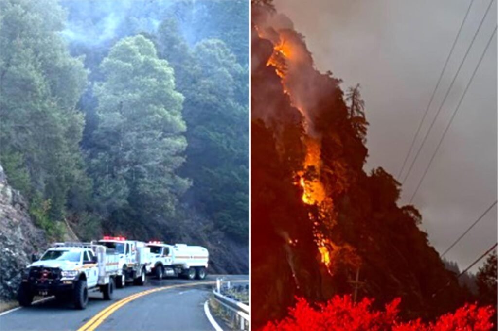 Evacuation warnings as wall of flames challenges NorCal fire crews