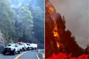 Evacuation warnings as wall of flames challenges NorCal fire crews Evacuation warnings as wall of flames challenges NorCal fire crews