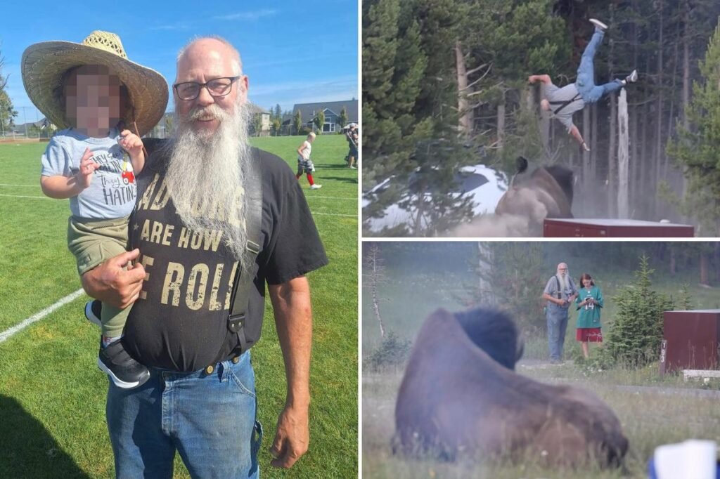 Grandfather ID’d as Yellowstone visitor flung into the air by bison as extent of his injuries revealed Grandfather ID’d as Yellowstone visitor flung into the air by bison as extent of his injuries revealed