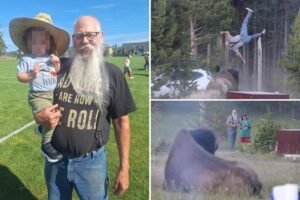 Grandfather ID’d as Yellowstone visitor flung into the air by bison as extent of his injuries revealed Grandfather ID’d as Yellowstone visitor flung into the air by bison as extent of his injuries revealed