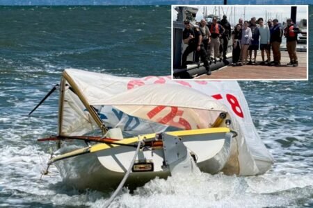Sailing vessel suddenly capsizes off California coast sparking frantic rescue mission Sailing vessel suddenly capsizes off California coast sparking frantic rescue mission