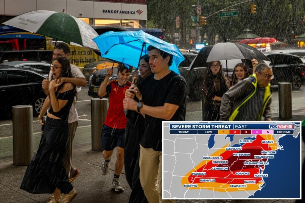Eastern US braces for severe storms, tornadoes and possible flash flooding