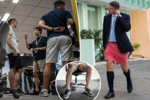 Thigh will be done! White-collar men wearing shorts to work sparks global controversy: ‘Times have changed’ Thigh will be done! White-collar men wearing shorts to work sparks global controversy: ‘Times have changed’