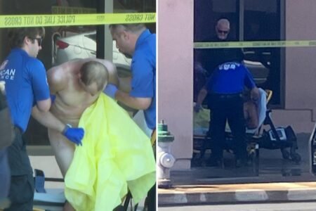 Naked man caught peering through ceiling after hiding at California plasma donation center Naked man caught peering through ceiling after hiding at California plasma donation center