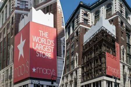 Iconic Herald Square Macy’s sign just came down for the first time in 60 years — laying historic building bare
