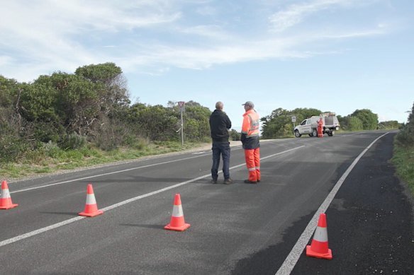 A search near Port Macdonnell on South Australia’s southeast coast.
