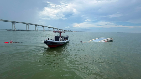 US Coast Guard saves 8, including infant and child, after vessel capsizes off Fort Myers Beach US Coast Guard saves 8, including infant and child, after vessel capsizes off Fort Myers Beach