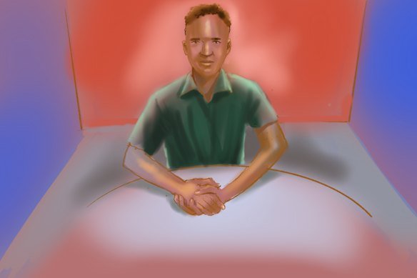 An earlier court sketch of David James.