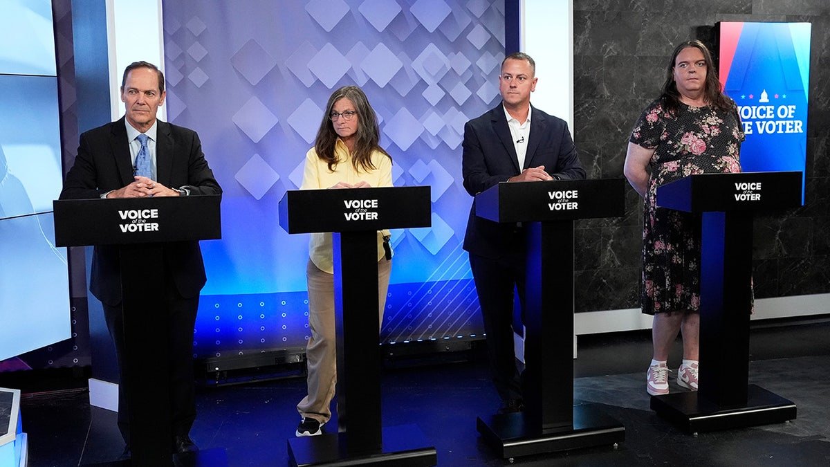 Candidates on debate stage