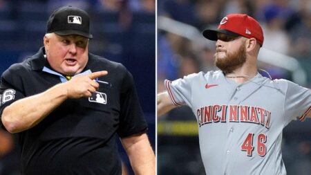 Cincinnati Reds pitcher rips ‘f—ing fata–’ umpire for getting in defender’s way on ground ball Cincinnati Reds pitcher rips ‘f—ing fata–’ umpire for getting in defender’s way on ground ball