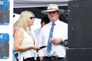 Barnaby Joyce screamed at his dog on live TV. His wife Vikki Campion blames the ABC Barnaby Joyce screamed at his dog on live TV. His wife Vikki Campion blames the ABC