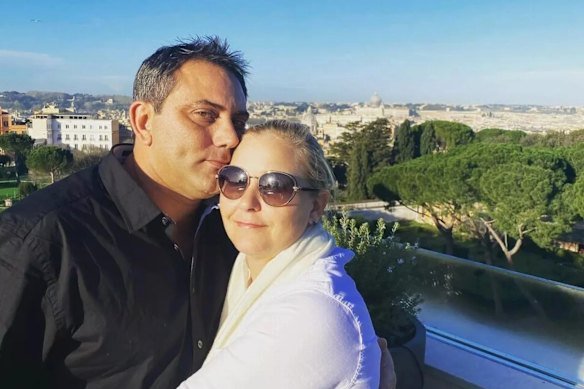 Virginia and Robbie Giuffre in Europe in October 2023, 18 months before her death.