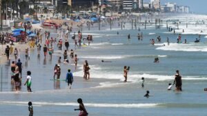 Shark Week dangers hit home as man is badly bitten while saving pregnant fiancée from harm Shark Week dangers hit home as man is badly bitten while saving pregnant fiancée from harm