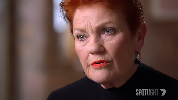Pauline Hanson Spotlight episode on Channel 7. 