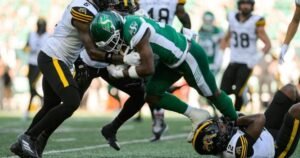 Riders roll past Ticats with strong second half Riders roll past Ticats with strong second half