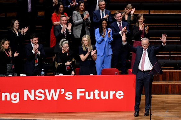 Anthony Albanese was feted at the NSW Labor conference in Sydney last month. The national conference starts on Thursday.