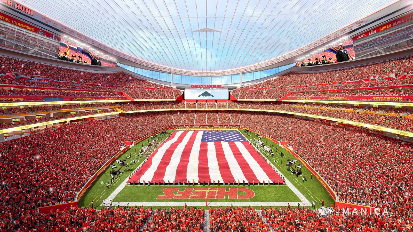 A rendering of the Chiefs' new stadium. (Photo courtesy of the Chiefs and MANICA.)