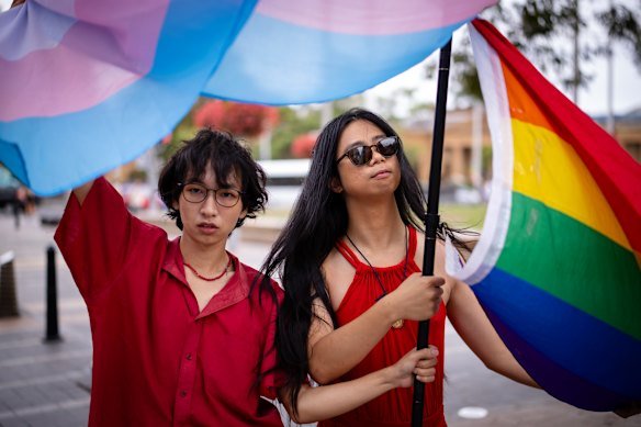 Pride in Protest’s Damien Nguyen (left) and Luna Choo have lost their seats on the Mardi Gras board.