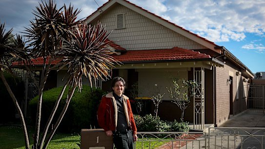 Emmett Mulcahy found he and his wife Sophie were able to buy in a suburb they thought they’d been priced out of thanks to falling house prices.