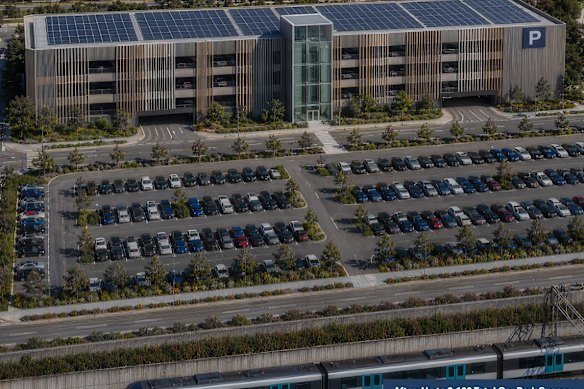 An artist’s impression of the new car park to be built near the Tallawong metro station