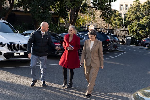 Attorney-General Sonya Kilkenny (centre) nominated for the Labor leadership.