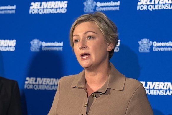 Child Safety Minister Amanda Camm was in hospital days after reports emerged of children in state care sleeping on the floor at child safety service centres.