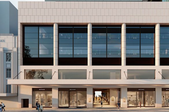The proposed new exterior of the Wintergarden building on Queen Street Mall.