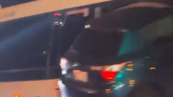 A car crashed into a Brisbane bus in Rocklea.