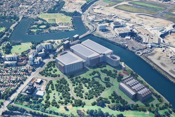 A concept image of the future former Kogarah Golf Club site.