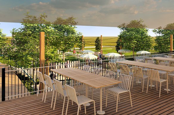 A covered deck at Grange Bowls Club will have capacity for just over 100 people, and help make the club financially viable – president Anthony White says it looses significant money to staff costs every time it rains. 