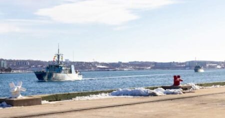 Two Canadian warships depart Halifax for NATO mine-hunting mission in European waters