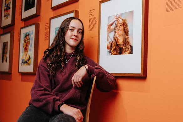 Lauren Blunden’s self-portrait depicted her struggle with becoming an adult. 