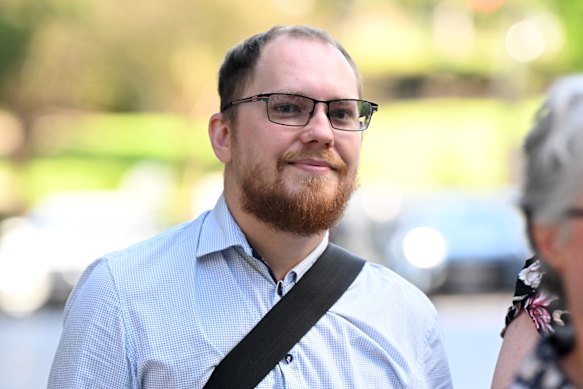 Joshua James Capps outside the Brisbane District Court during his trial in April. He was acquitted of all charges.