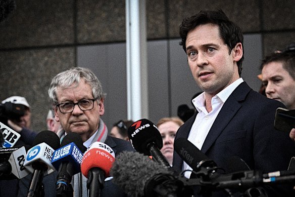 Nick McKenzie (right) in 2024.