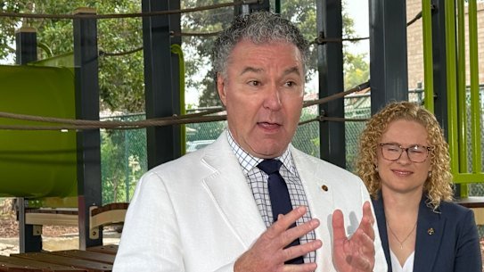 Queensland Education Minister John-Paul Langbroek, with Member for Oodgeroo Amanda Stoker.