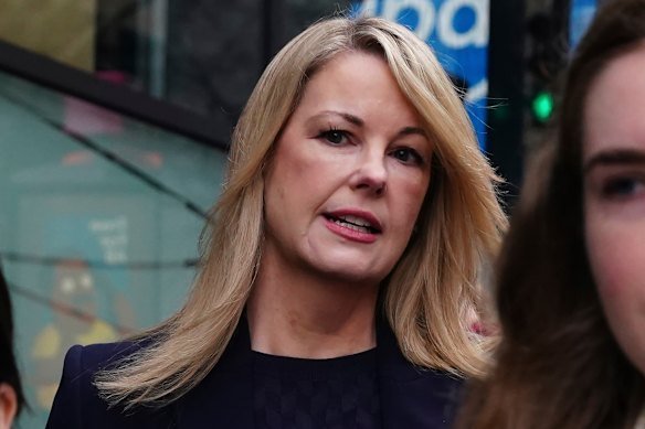 Professor Rebekah Brown of the Australian National University arrives at the royal commission on Thursday.