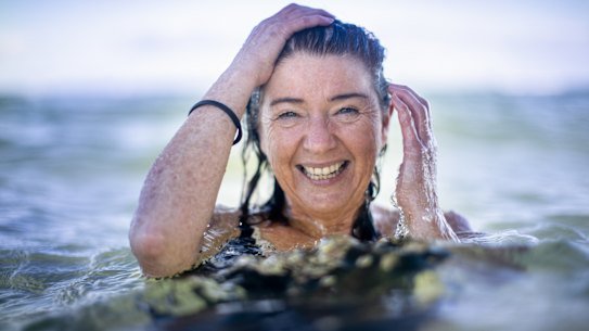Kate Stevens has been winter swimming in Melbourne.