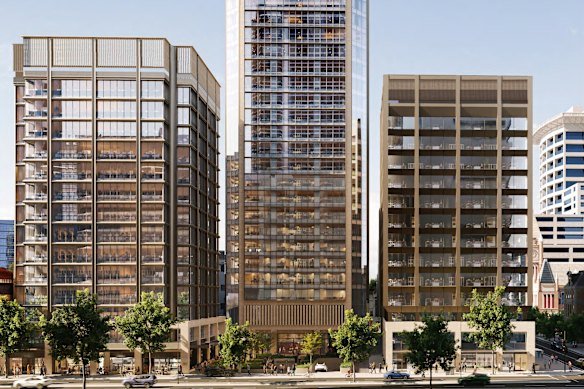 An artist impression of the $240 million development at St Martins Centre.
