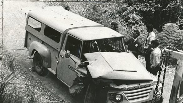 The stolen Dodge truck Edwin Eastwood crashed in the Strzelecki State Park.