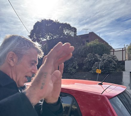 Joseph Chetcuti leaves court after receiving a record $60,000 fine for illegal dumping.  