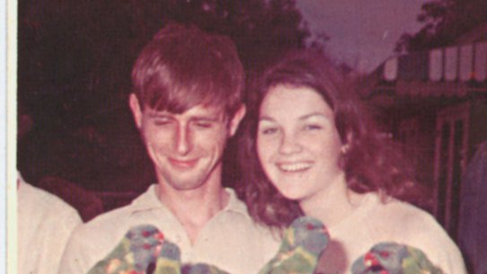 Pauline Hanson with Walter Zagorski at the Currumbin Bird Sanctuary in 1970.